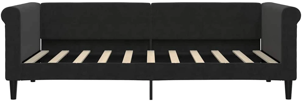 Sofa, juodos spalvos, 90x190cm, aksomas