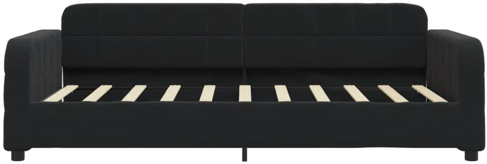 Sofa, juodos spalvos, 90x190cm, aksomas
