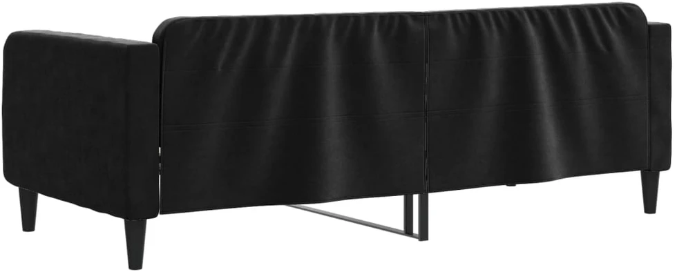 Sofa, juodos spalvos, 90x190cm, aksomas