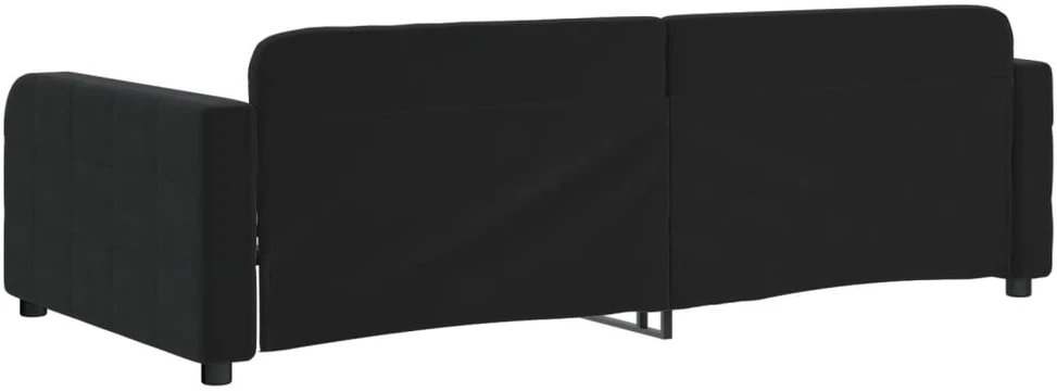 Sofa, juodos spalvos, 90x190cm, aksomas