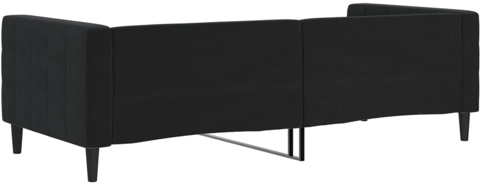 Sofa, juodos spalvos, 90x190cm, aksomas