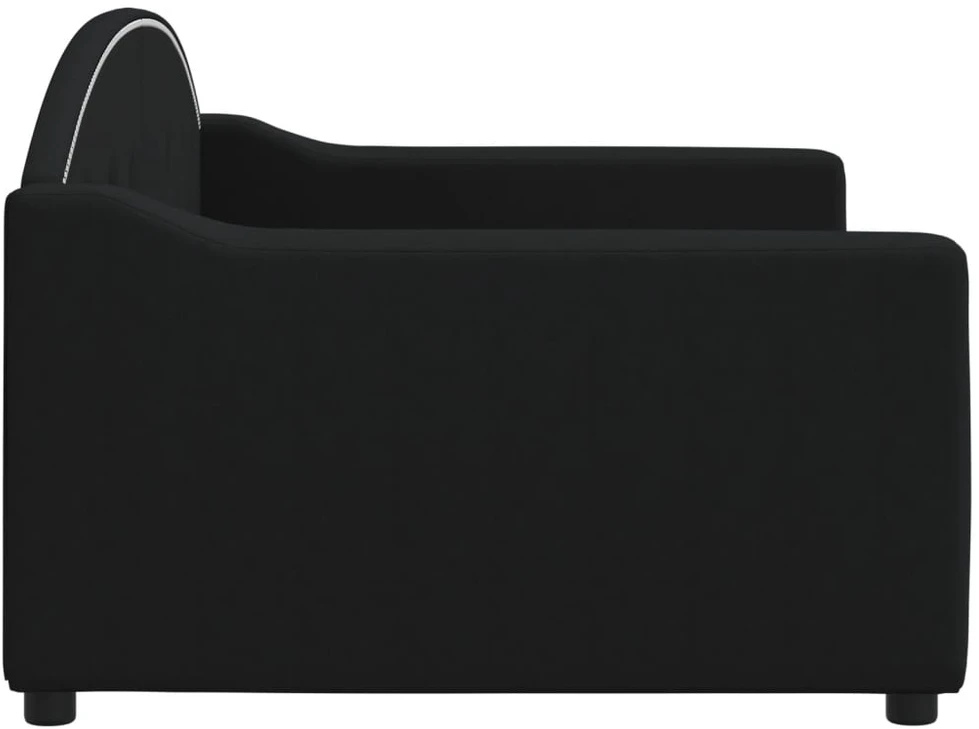 Sofa, juodos spalvos, 90x190cm, audinys