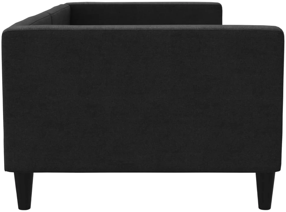 Sofa, juodos spalvos, 90x190cm, audinys