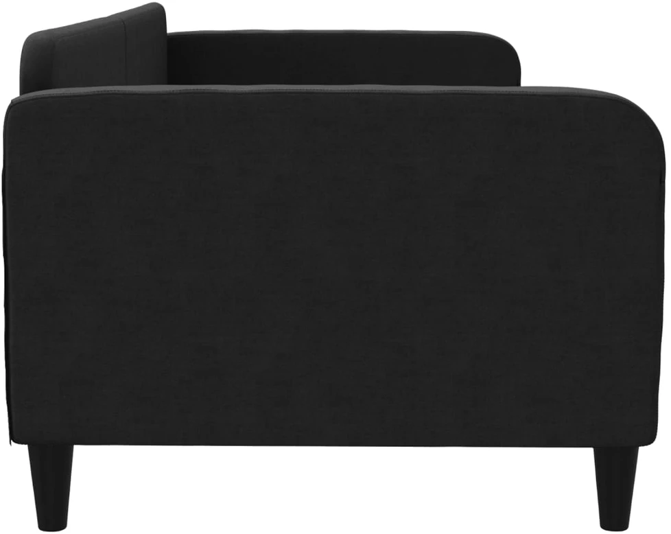 Sofa, juodos spalvos, 90x190cm, audinys