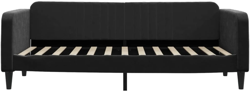 Sofa, juodos spalvos, 90x200cm, aksomas