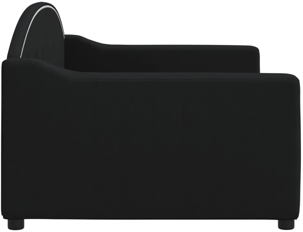 Sofa, juodos spalvos, 90x200cm, audinys