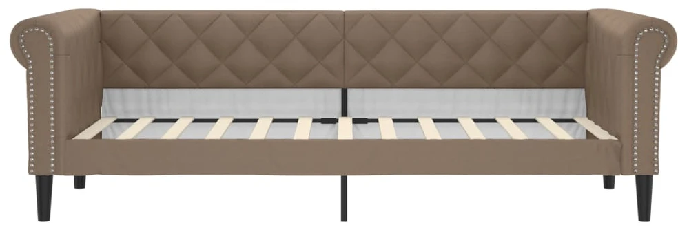 Sofa, kapučino spalvos, 100x200 cm, dirbtinė oda