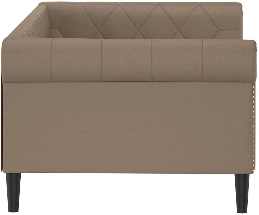 Sofa, kapučino spalvos, 80x200cm, dirbtinė oda