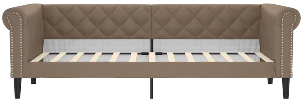 Sofa, kapučino spalvos, 80x200cm, dirbtinė oda