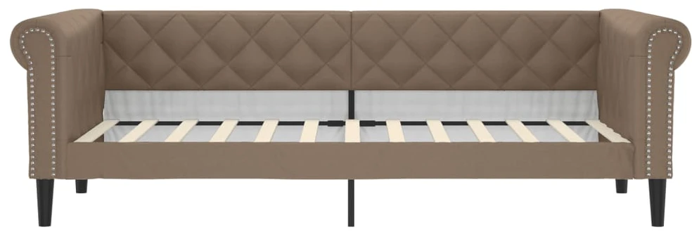 Sofa, kapučino spalvos, 90x200cm, dirbtinė oda