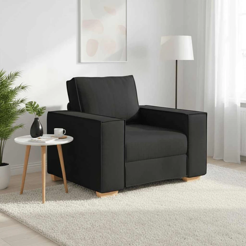 Sofa-kėdė, juoda, 100x78x84 cm, audinys