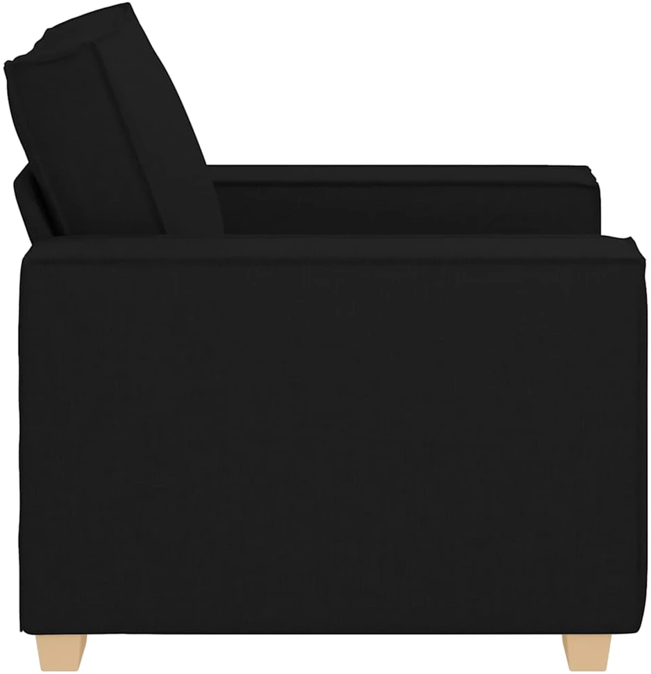 Sofa-kėdė, juoda, 100x78x84 cm, audinys