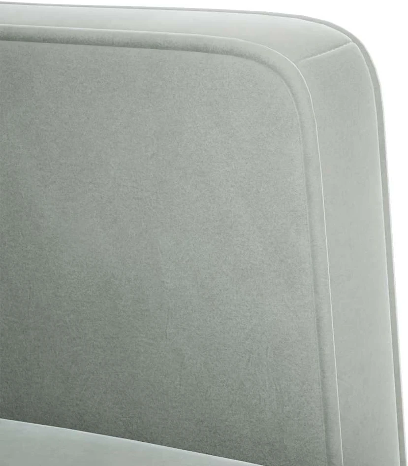 Fotelis Sofa-kėdė su porankiais, šviesiai pilka, 53 cm, aksomas