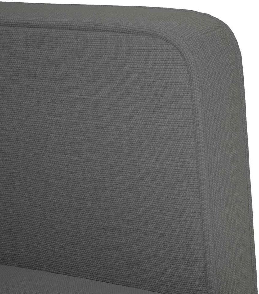 Fotelis Sofa-kėdė su porankiais, tamsiai pilka, 53 cm, audinys