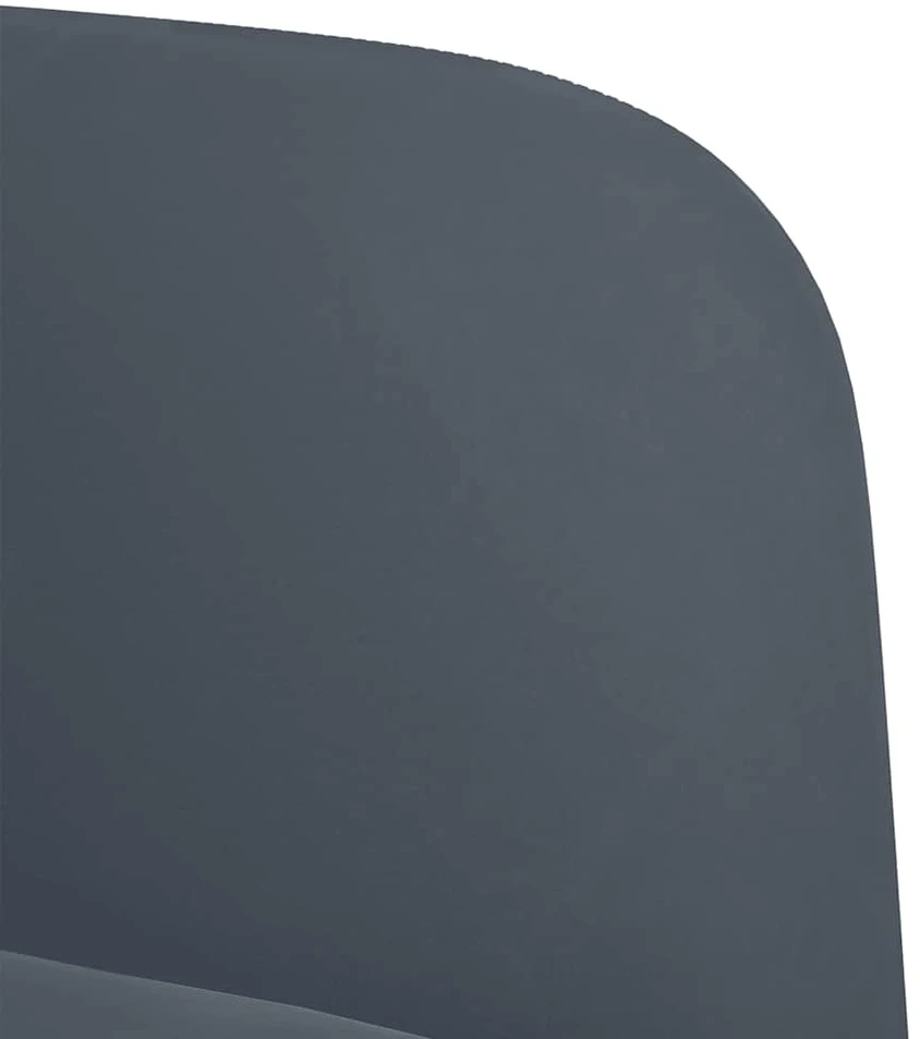 Fotelis Sofa-kėdė su porankiais, tamsiai pilka, 54 cm, aksomas