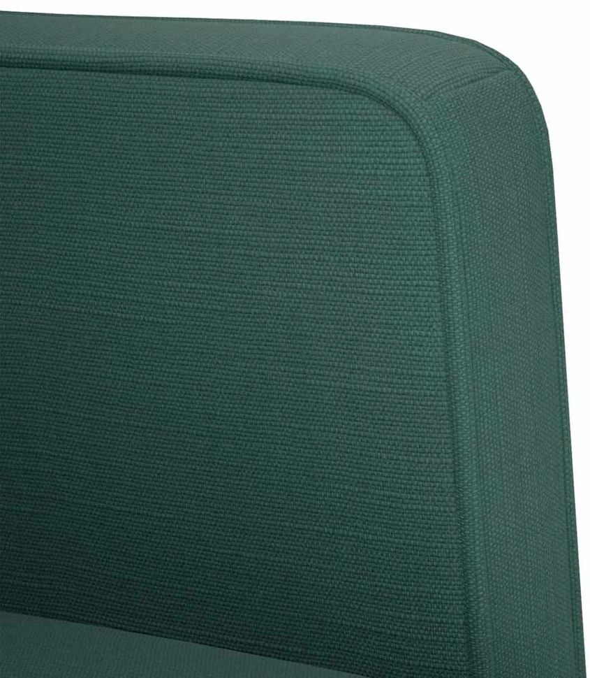 Fotelis Sofa-kėdė su porankiais, tamsiai žalia, 53 cm, audinys