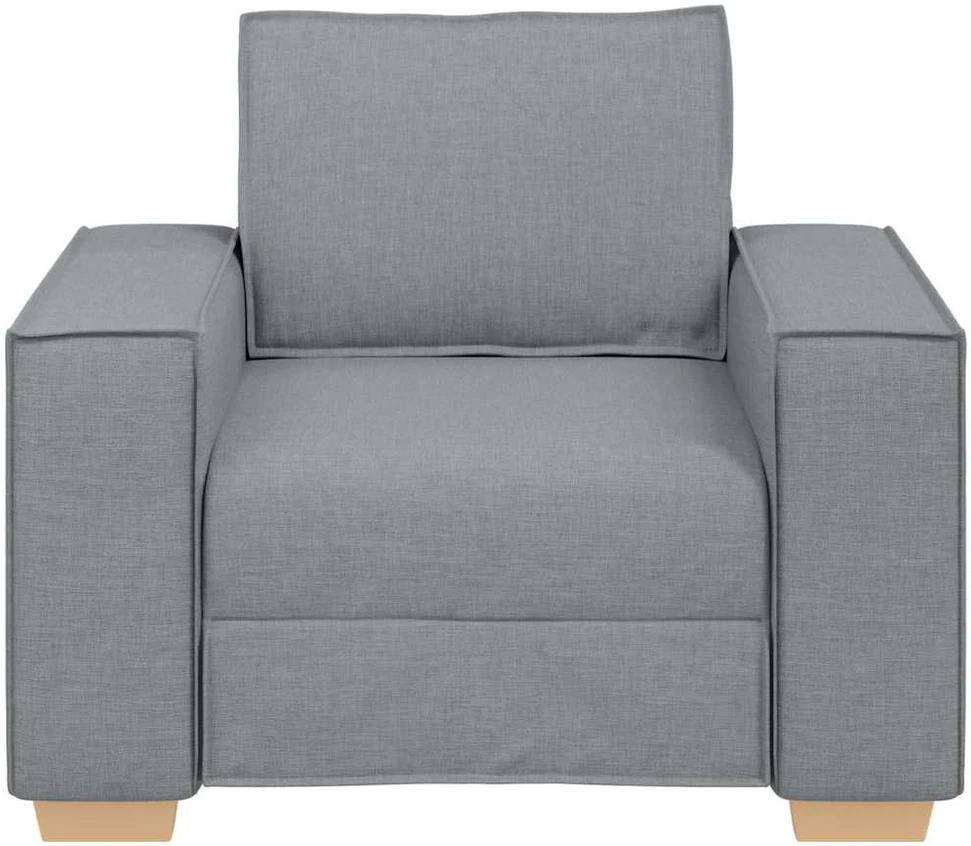 Sofa-kėdė, šviesiai pilka, 100x78x84 cm, audinys