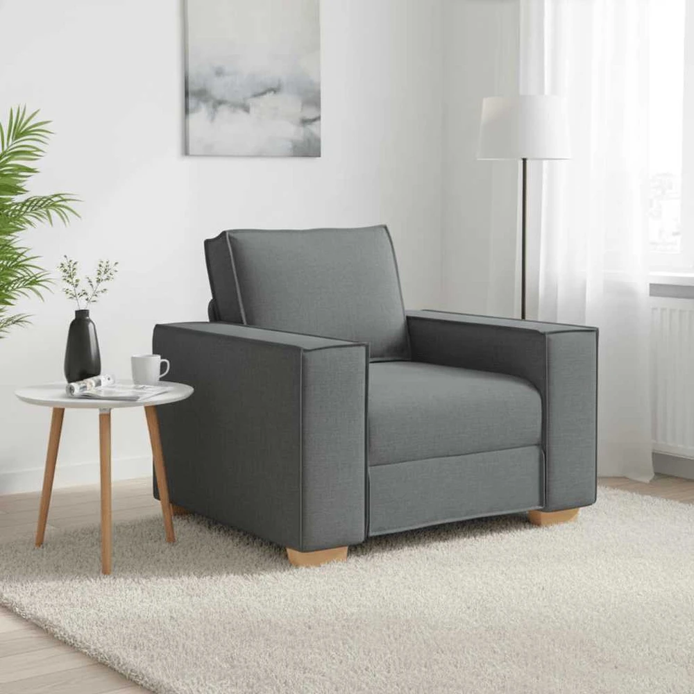 Sofa-kėdė, tamsiai pilka, 100x78x84 cm, audinys