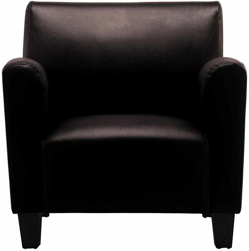 Sofa-kėdė, tamsiai ruda, dirbtinė oda