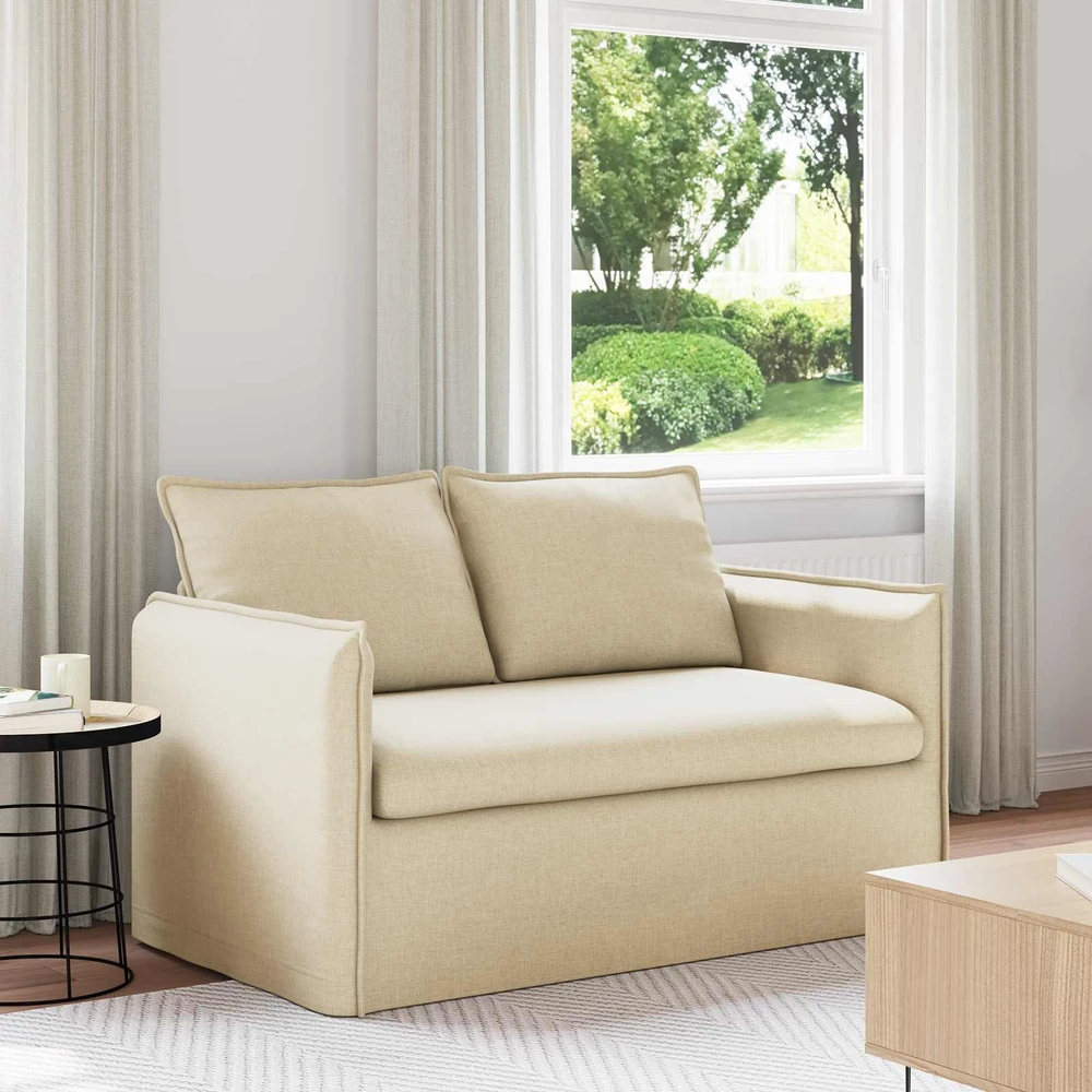 Sofa Kreminė 195 x 82 x 85 cm Metalas