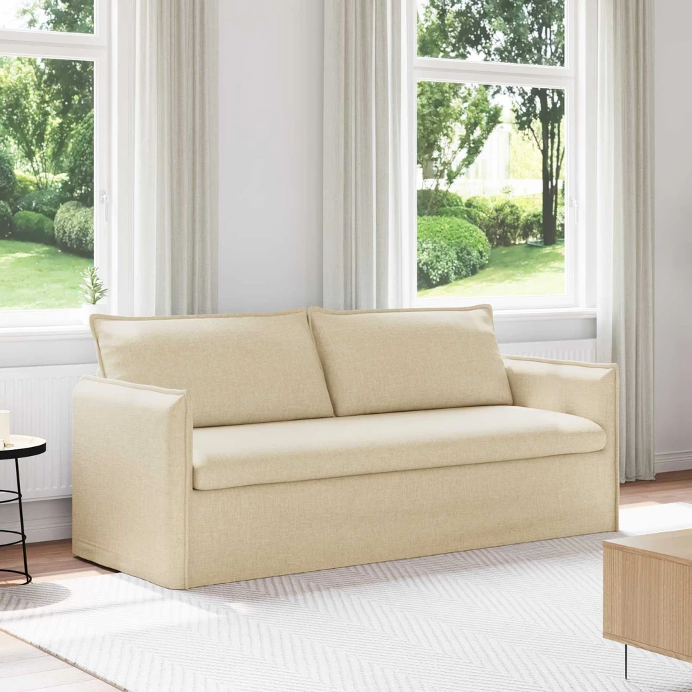 Sofa Kreminė 195 x 82 x 85 cm Metalas