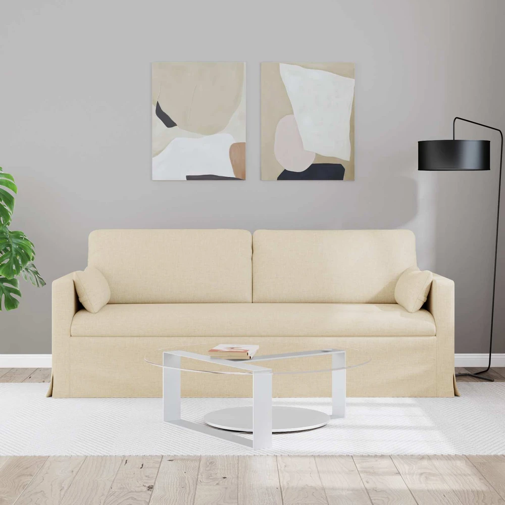 Sofa Kreminė 198 x 78 x 80 cm Metalas