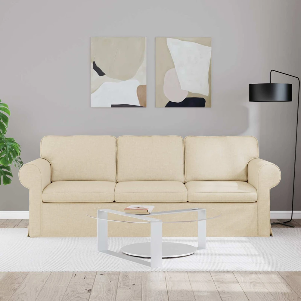 Sofa Kreminė 215 x 82 x 80 cm Metalas