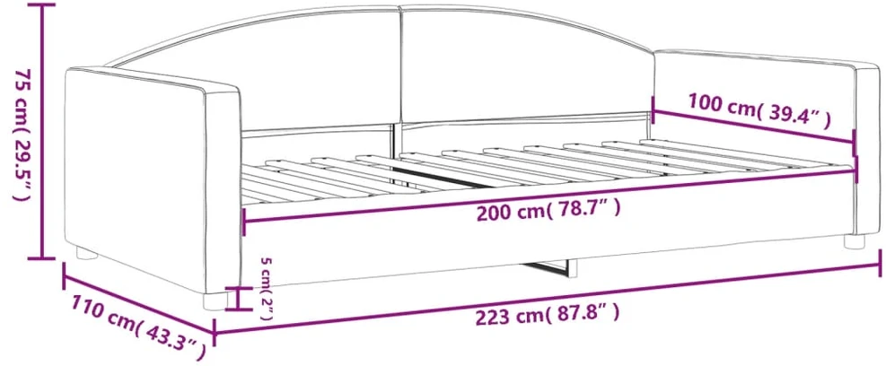 Sofa, kreminės spalvos, 100x200cm, audinys