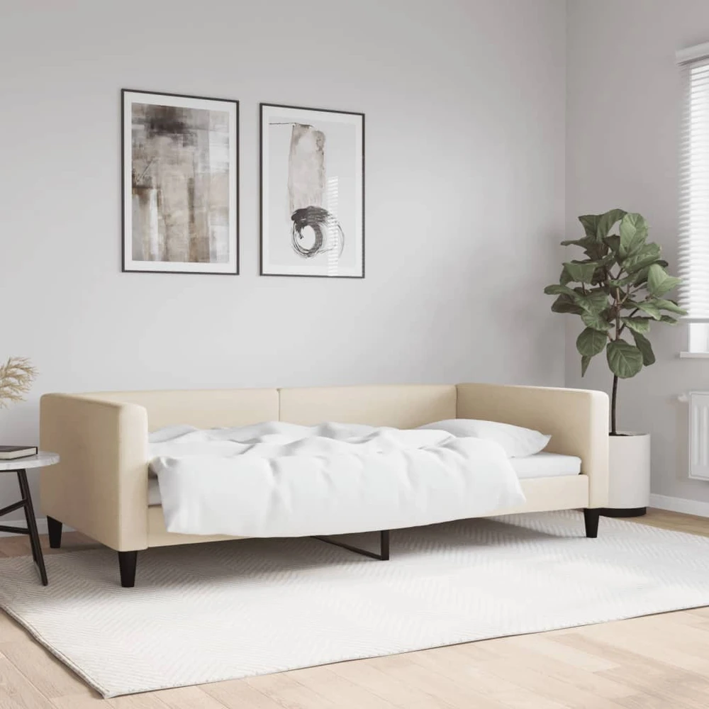 Sofa, kreminės spalvos, 100x200cm, audinys
