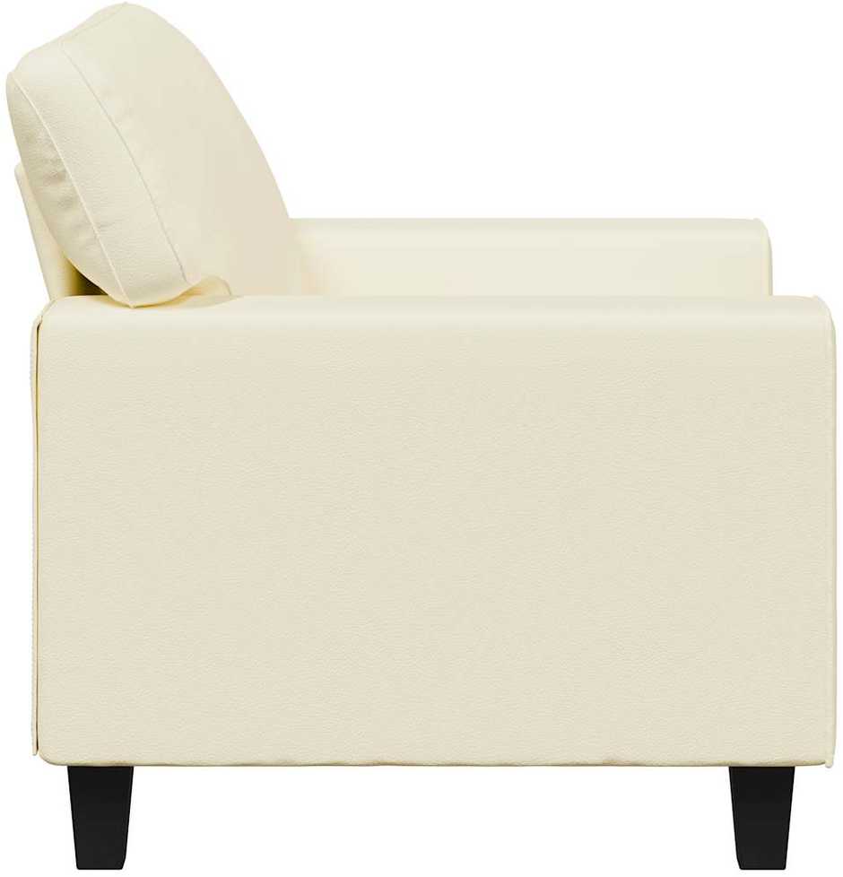 Sofa Krėslas, kreminės spalvos, 60cm, dirbtinė oda