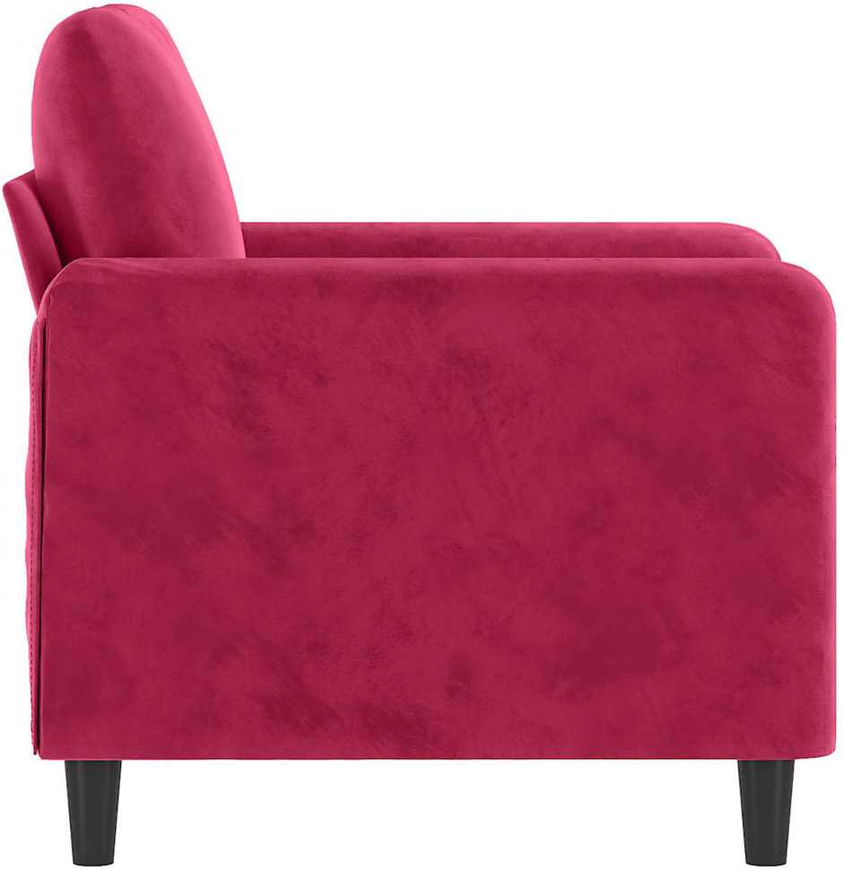 Fotelis Krėslas, raudonojo vyno spalvos, 60cm, aksomas