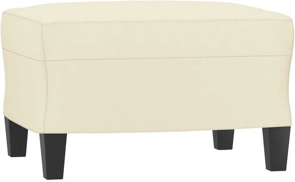Sofa Krėslas su pakoja, kreminės spalvos, 60cm, dirbtinė oda