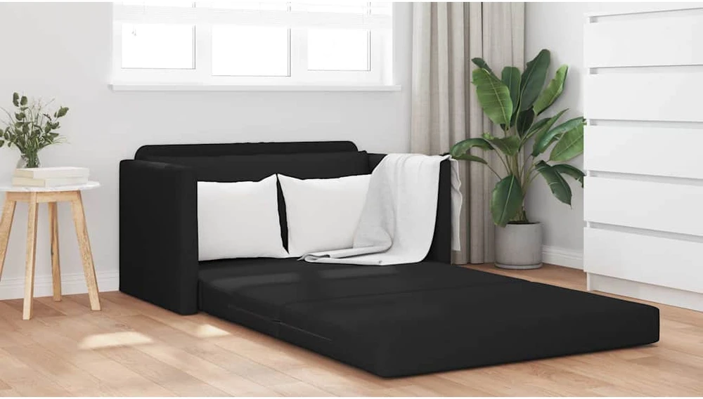 Sofa lova Juoda 124 x 71 x 78 cm audinys