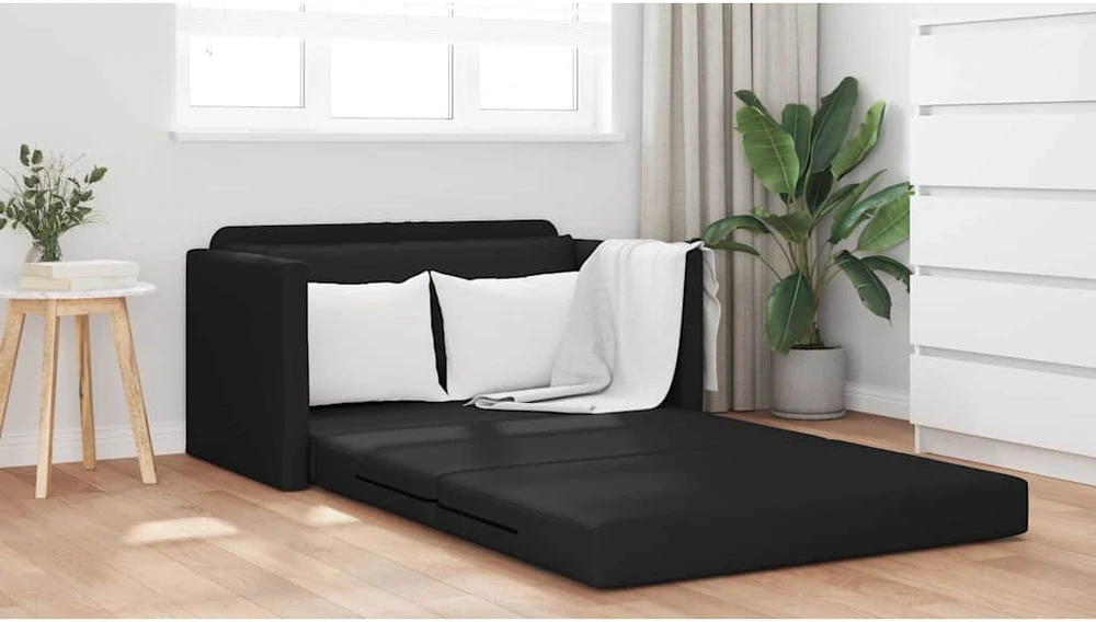Sofa lova Juoda 124 x 71 x 78 cm Dirbtinė Oda