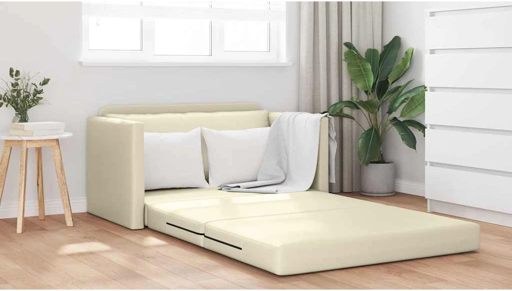 Sofa lova Kreminė 124 x 71 x 78 cm Dirbtinė Oda