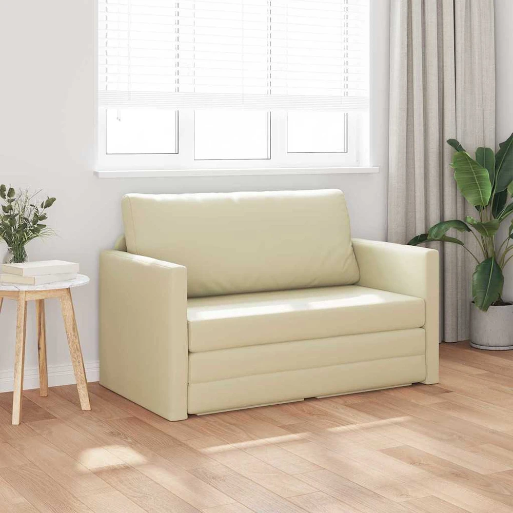 Sofa lova Kreminė 124 x 71 x 78 cm Dirbtinė Oda
