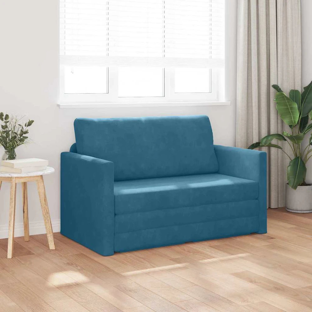 Sofa lova Mėlyna 124 x 71 x 78 cm Aksomas