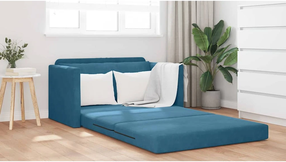 Sofa lova Mėlyna 124 x 71 x 78 cm Aksomas