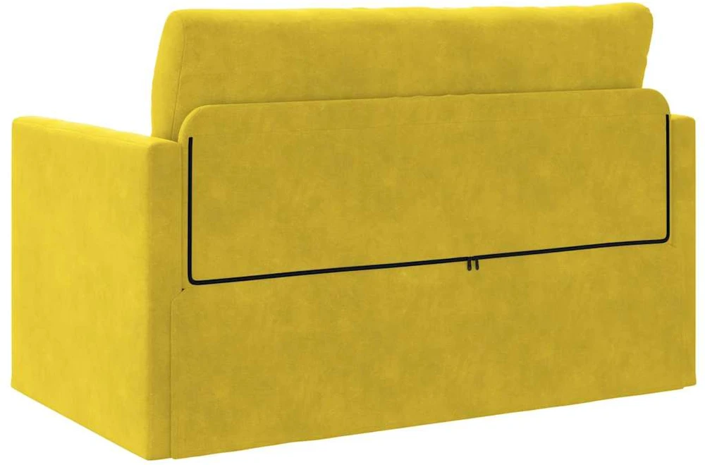 Sofa lova Saulėgrąžų geltona 124 x 71 x 78 cm Aksomas