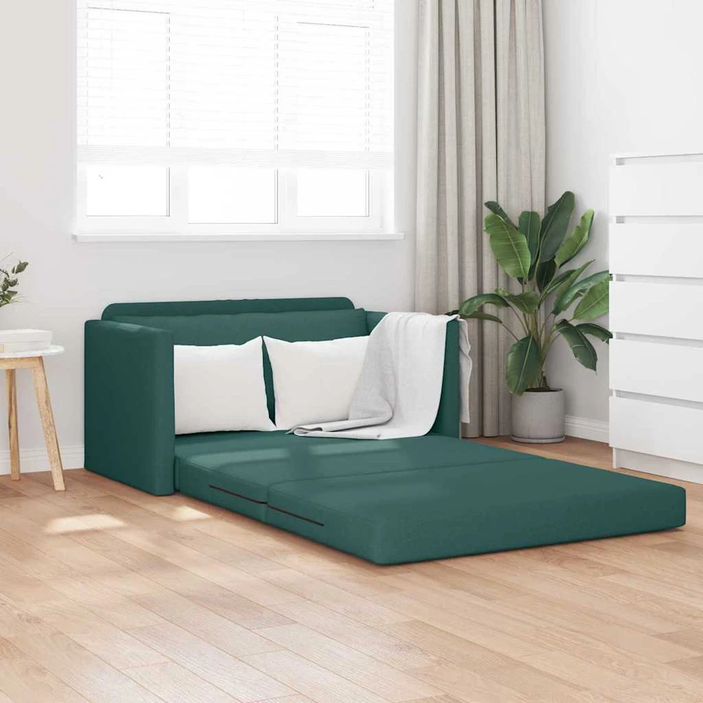 Sofa lova Tamsiai žalia 124 x 71 x 78 cm audinys
