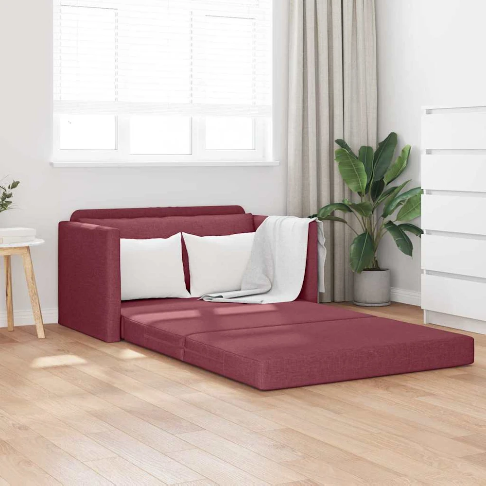 Sofa lova Vyno raudona 124 x 71 x 78 cm audinys