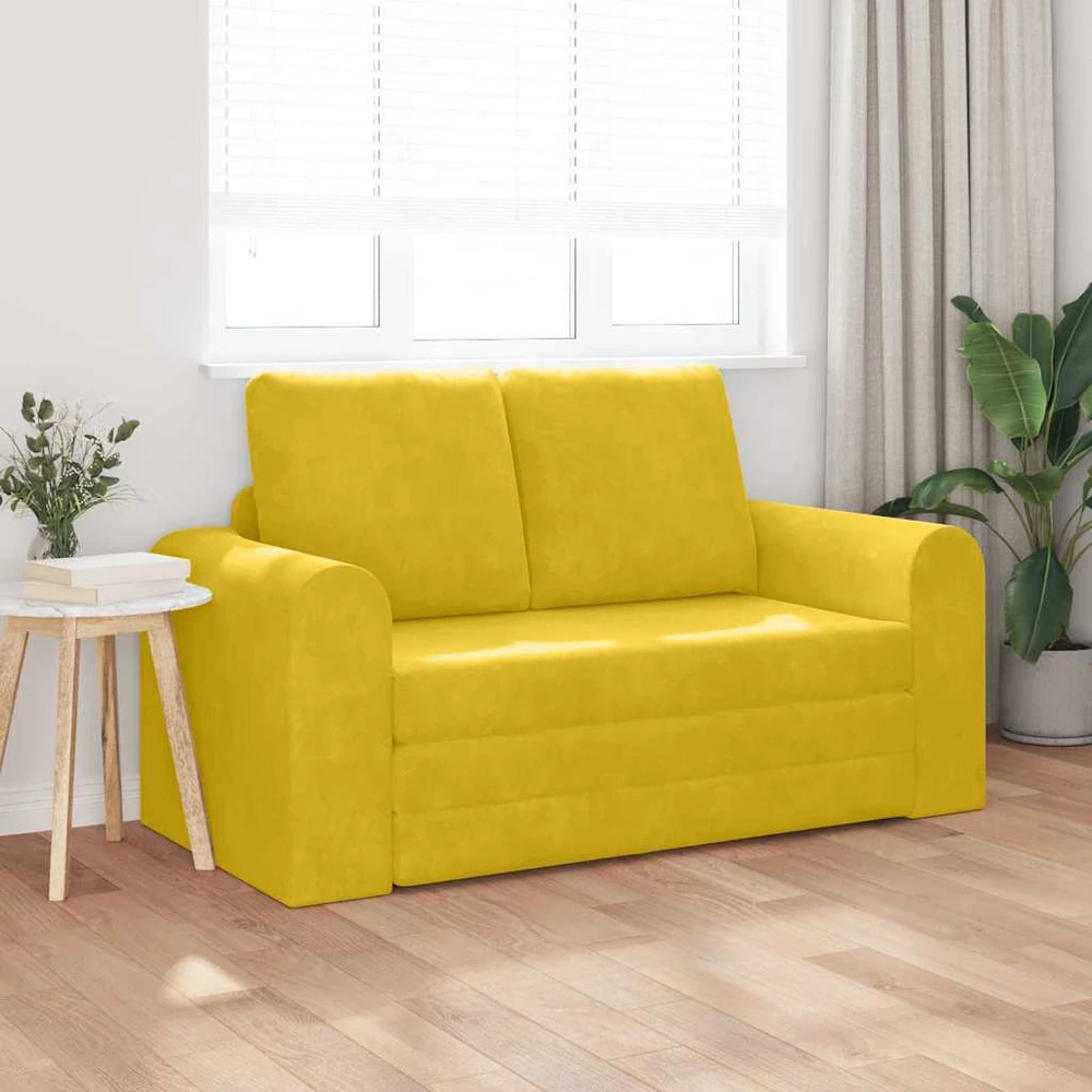 Sofa lova Geltona 148 x 71 x 83 cm Aksomas