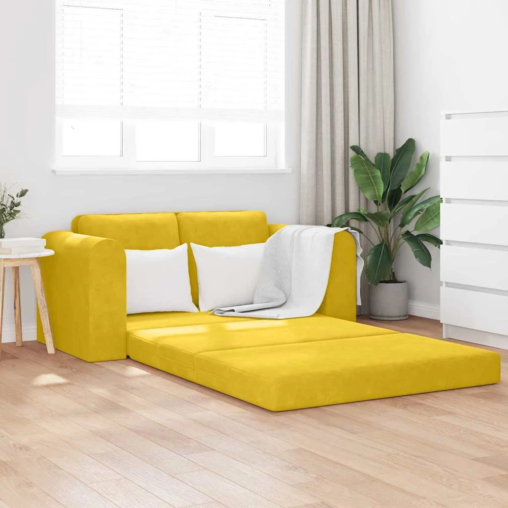Sofa lova Geltona 148 x 71 x 83 cm Aksomas