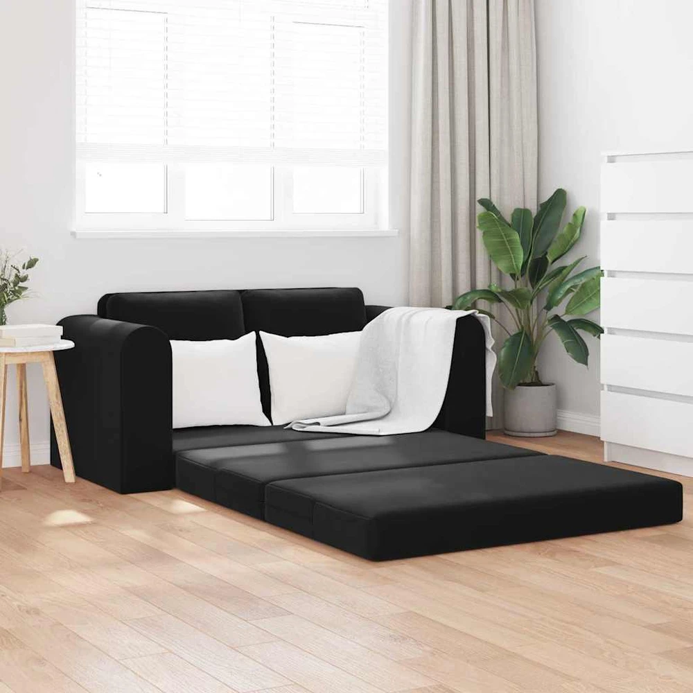Sofa lova Juoda 148 x 71 x 83 cm Aksomas