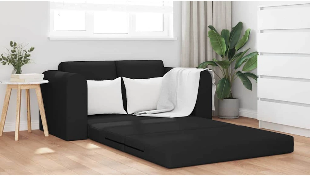 Sofa lova Juoda 148 x 71 x 83 cm audinys