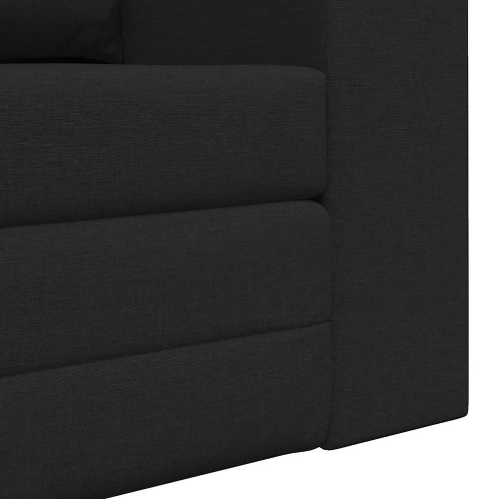 Sofa lova Juoda 148 x 71 x 83 cm audinys