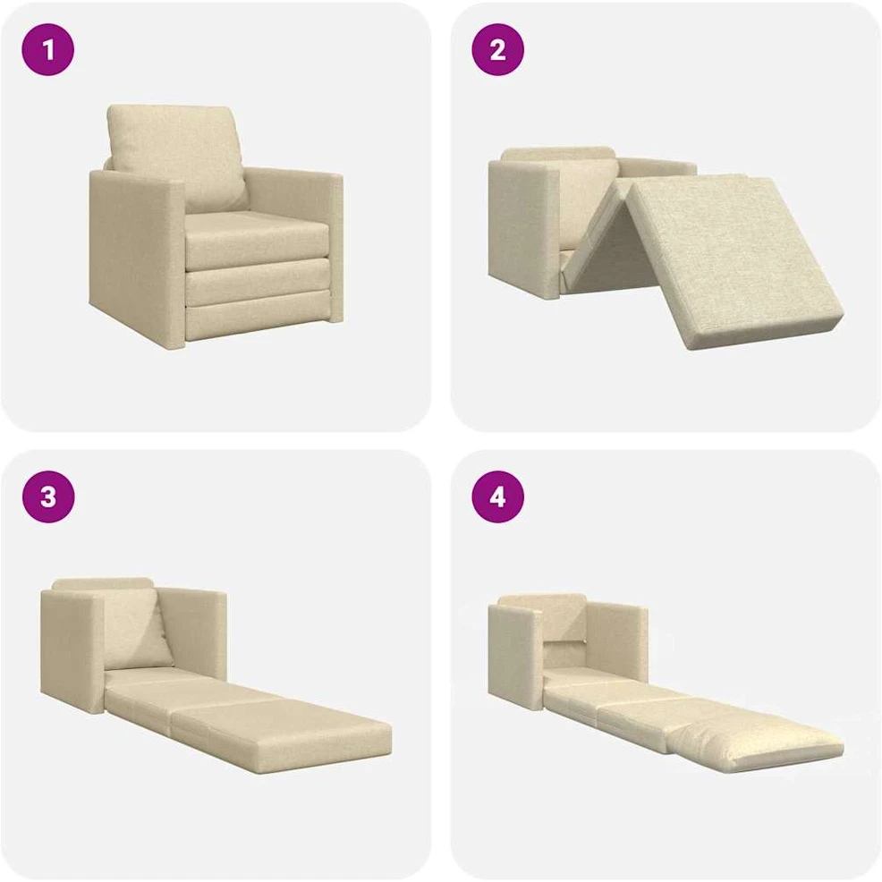 Sofa lova Kreminė 74 x 77 x 81 cm audinys