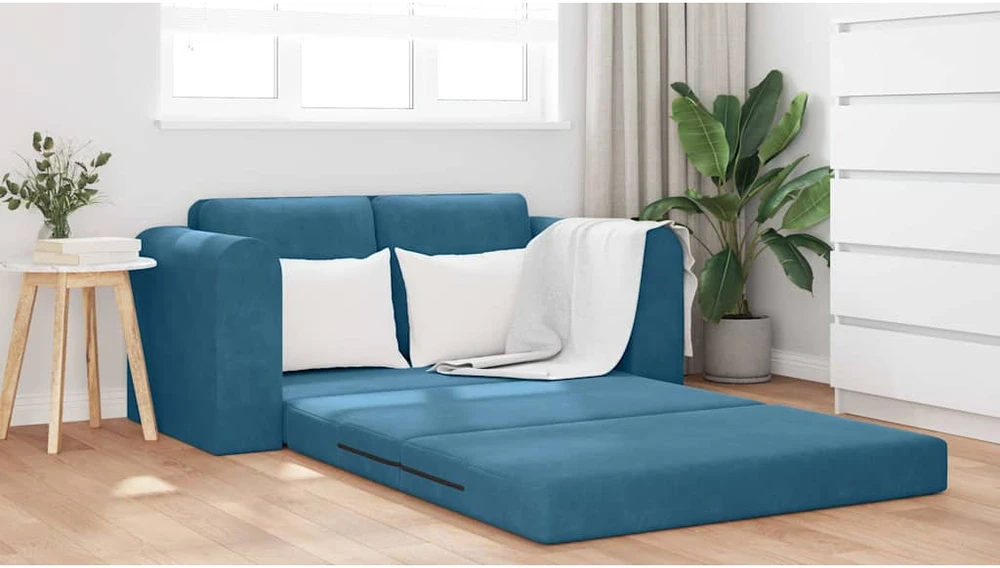 Sofa lova Mėlyna 148 x 71 x 83 cm Aksomas