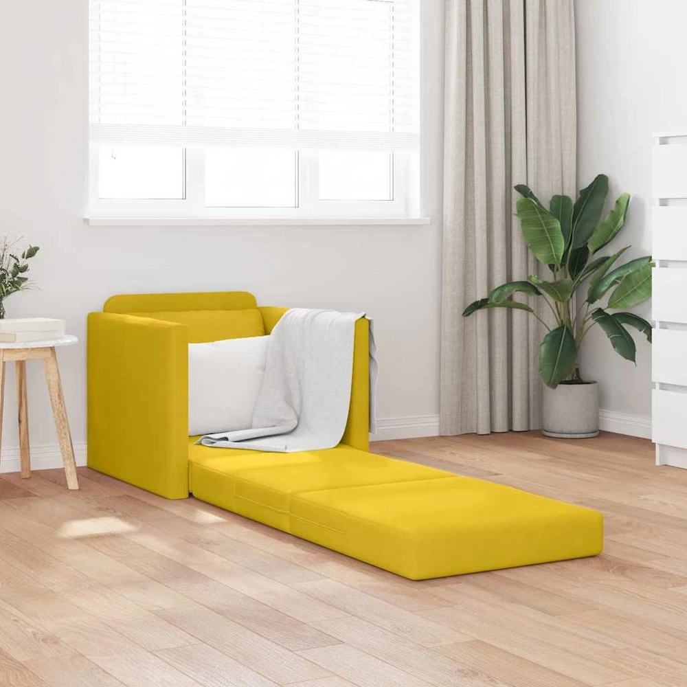 Sofa lova Tamsiai geltona 74 x 77 x 81 cm Aksomas