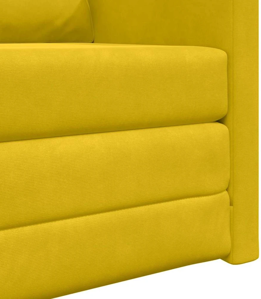Sofa lova Tamsiai geltona 74 x 77 x 81 cm Aksomas